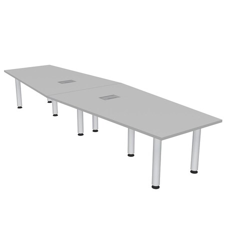 Skutchi Designs 45 in W, 120 in L, 29 in H, Engineered Wood Top, Grey H-HEXIR46119PT-01-EL